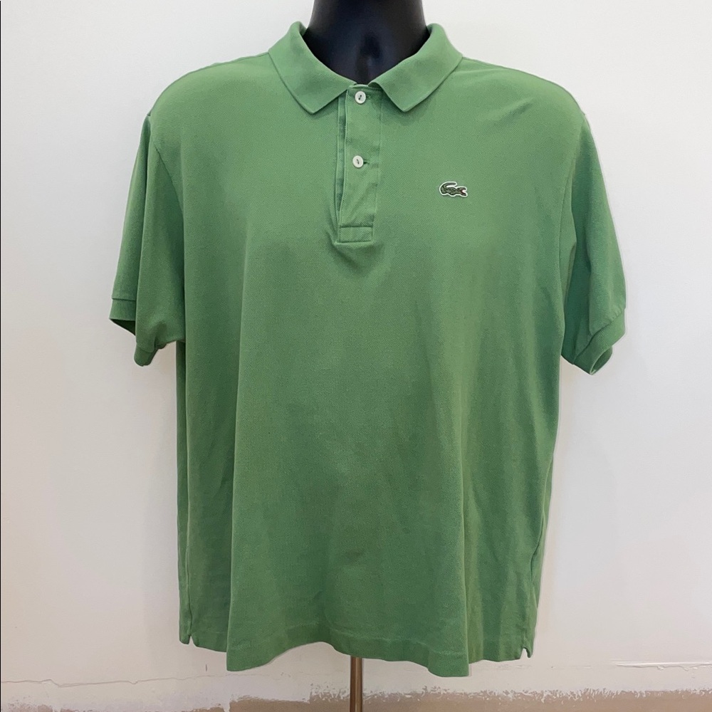 Lacoste Polo Shirt in Olive Green Size 7/XL